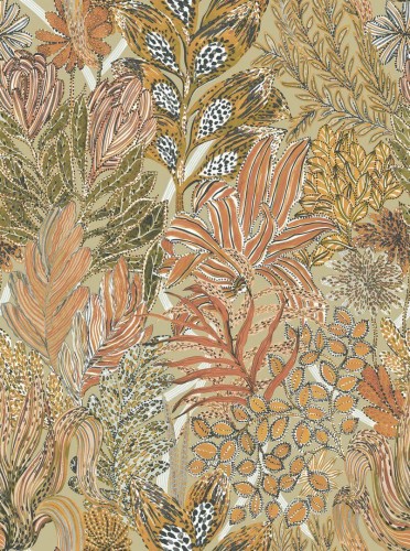 Tapeta tropikalne liście Casamance 74320732 Borromee Jardin Felicia