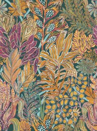Tapeta tropikalne liście Casamance 74320936 Borromee Jardin Felicia