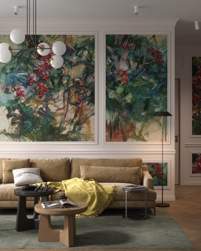 Fototapeta abstrakcyjne kwiaty Wonderwall Rivera 35057408