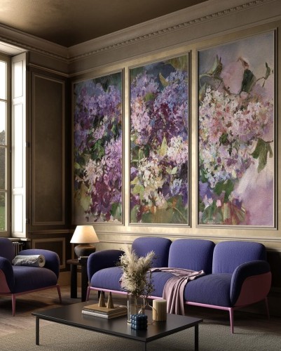 Fototapeta artystyczne kwiaty Wonderwall Violet 35032307