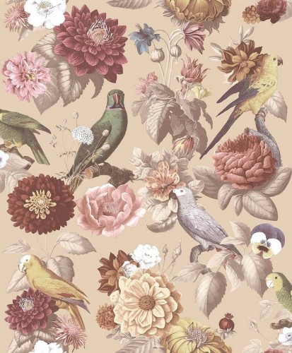 Tapeta papugi i kwiaty Cristiana Masi 15548 Botany House