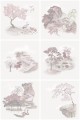 Tapeta sceny japońskiego ogrodu Cole & Son Tile Toile 126/10035 Shinrin Yoku