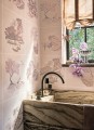 Tapeta sceny japońskiego ogrodu Cole & Son Tile Toile 126/10035 Shinrin Yoku