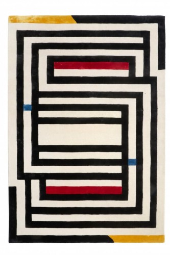 Dywan nowoczesny labirynt MAZE BLACK Handmade Collection Carpet Decor Fargotex