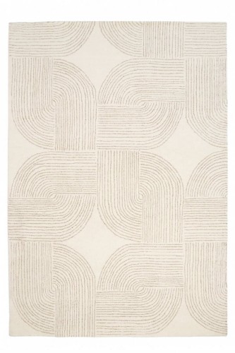 Dywan wełniany geometryczny linie ORNATE BEIGE Handmade Collection Carpet Decor Fargotex