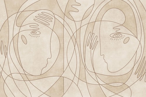 Fototapeta abstrakcyjna twarze Lorenso TPA 1123 0006 02 Mindness