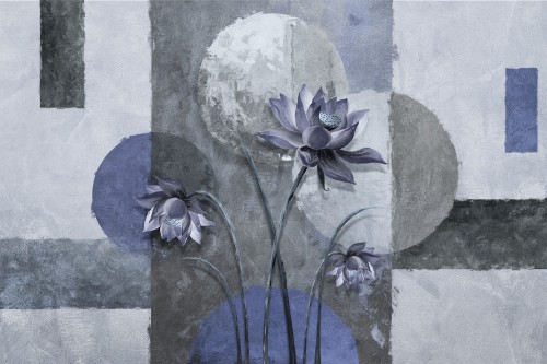 Fototapeta artystyczna kwiaty i geometria Lorenso TPA 0324 0072 02 Luvari