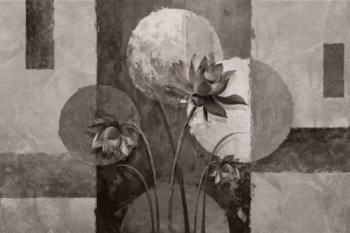 Fototapeta artystyczna kwiaty i geometria Lorenso TPA 0324 0072 03 Luvari