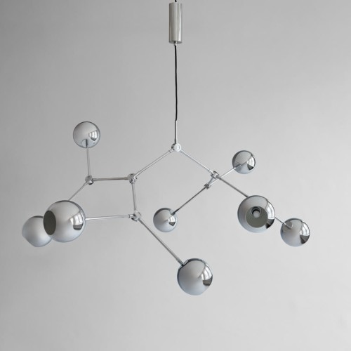 Lampa wisząca kule 242011 Drop Chandelier Globe Chrome 101 Copenhagen