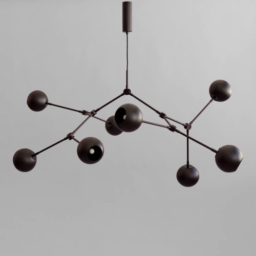 Lampa wisząca kule 243001 Drop Chandelier Globe Burned Black 101 Copenhagen