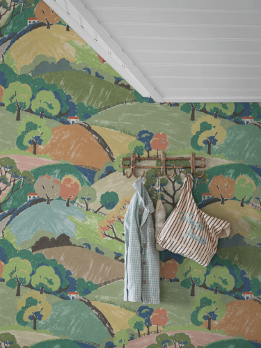Mural wzgórza i drzewa Boras Tapeter Studio 9622W Hills And Trees Multi