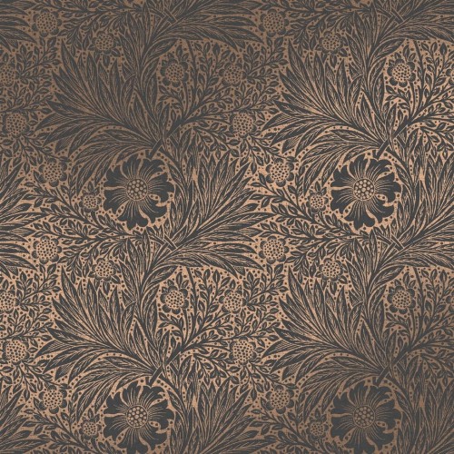 Tapeta kwiaty metaliczna Graham & Brown Marigold Fibrous 124254 William Morris At Home