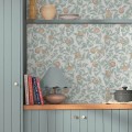 Tapeta botaniczna ptaki i owoce Graham & Brown Bird & Pomegranate 124261 William Morris At Home