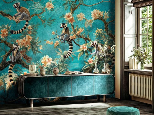 Fototapeta egzotyczna lemury Wallcraft Aurea 995 31 2401