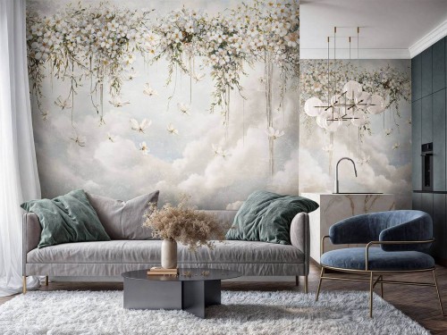 Fototapeta kwiaty i chmury Wallcraft Tullia 990 31 2402