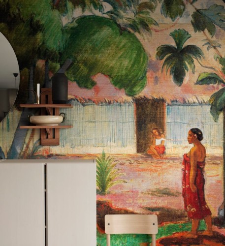 Fototapeta egzotyczny krajobraz Rebel Walls R20542 The Large Tree by Gauguin First Rebels