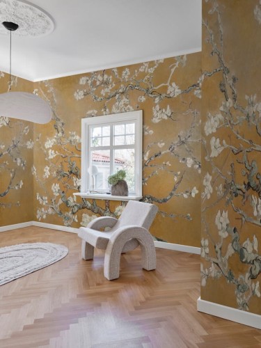 Fototapeta drzewo migdałowca Rebel Walls R20564 Almond Blossom Orange First Rebels