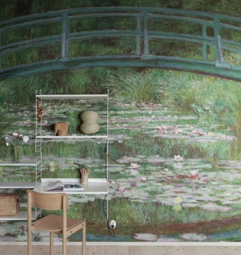 Fototapeta lilie wodne i most Rebel Walls R20567 The Japanese Footbridge by Monet First Rebels