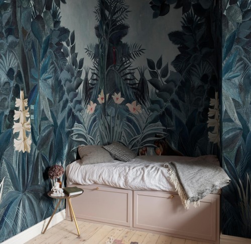 Fototapeta tropikalna Rebel Walls R20577 The Equatorial Jungle Blue First Rebels