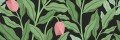 Fototapeta okazałe liście i kwiaty Rebel Walls R19963 Cool Flora Black Pink Family Fun