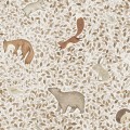 Fototapeta leśne zwierzątka i liście Rebel Walls R19966 Lullaby Beige Family Fun