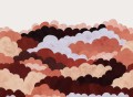 Fototapeta chmury Rebel Walls R19978 Fun Clouds Red Family Fun