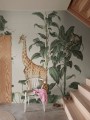 Fototapeta zwierzęta dżungli Rebel Walls R19989 Wildlife Stroll Yellow Family Fun