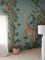 Fototapeta zwierzęta dżungli Rebel Walls R19991 Wildlife Stroll Blue Family Fun
