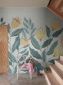 Fototapeta liście i kwiaty Rebel Walls R19998 Big Blossom Yellow Family Fun