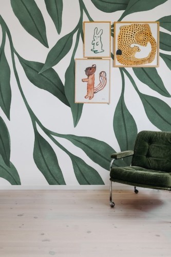 Fototapeta liście Rebel Walls R19999 Giant Leaves Green Family Fun