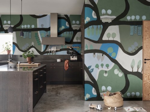 Fototapeta dla dzieci Rebel Walls R20003 Road Trip Blue Green Family Fun