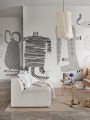Fototapeta zabawne zwierzęta Rebel Walls R20579 Funky Friends Gray Family Fun