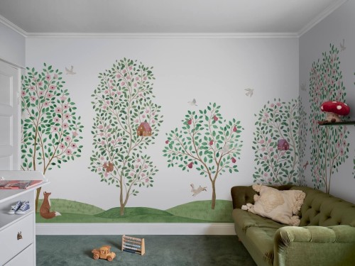 Fototapeta botaniczna Rebel Walls R20585 Happy Haven White Family Fun