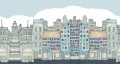 Fototapeta miasto Rebel Walls R20586 Funny Houses Light Blue Family Fun