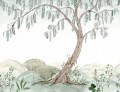 Fototapeta botaniczna Rebel Walls R20612 Dreamy Tree Light Green Family Fun