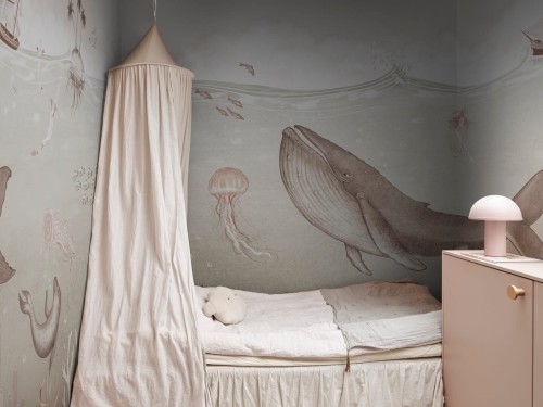 Fototapeta morskie stworzenia Rebel Walls R20615 Under the Sea Beige Family Fun