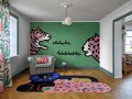 Fototapeta rozmawiające dzikie koty Rebel Walls R20621 Cat Talk Green Family Fun