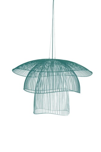 Lampa wisząca Forestier Papillon L Bleu Gris 20781
