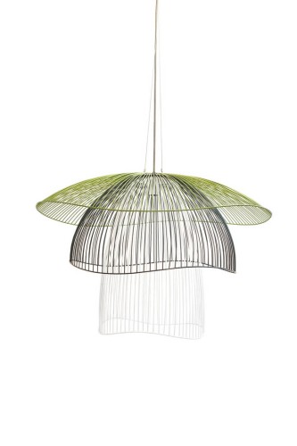 Lampa wisząca Forestier Papillon L Bleu/Vert/Blanc 20782