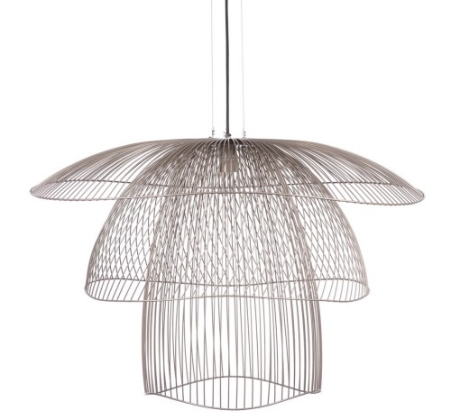 Lampa wisząca Forestier Papillon L Taupe Metallique 20785