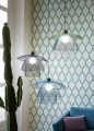 Lampa wisząca Forestier Papillon S Bleu Gris 20788