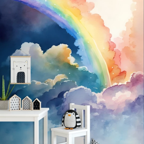 Mural akwarelowa tęcza Decoprint CW6000-1 Rainbow Magic Cute Walls