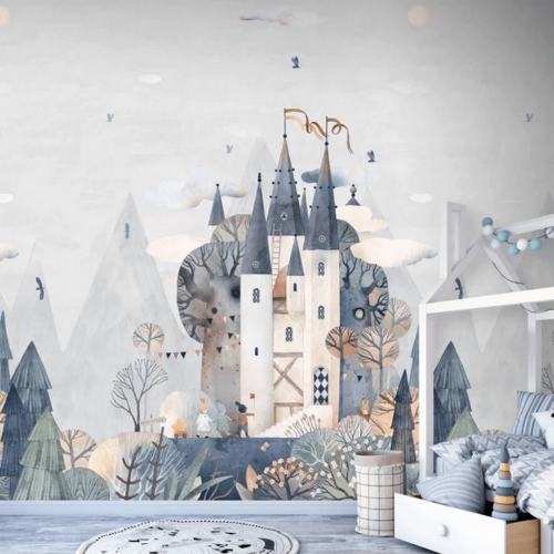 Mural magiczny zamek Decoprint CW6005-2 Fairytale Castle Cute Walls