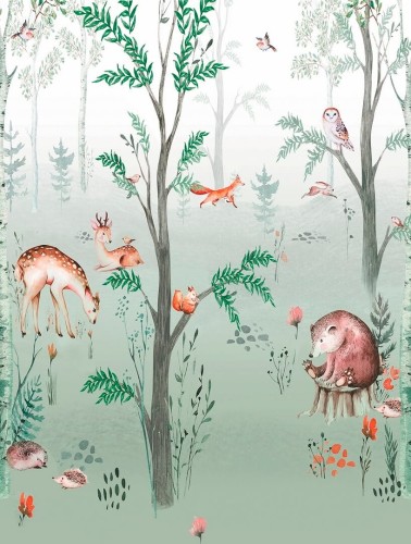 Mural leśne zwierzęta Decoprint CW6041-1 Forest Friends Cute Walls