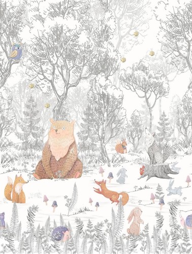 Mural zwierzęta leśne Decoprint CW6043-1 Forest Animal Cute Walls