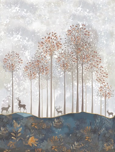 Mural jelenie i drzewa Decoprint CW6047-1 Forest Deer Cute Walls