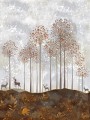 Mural jelenie i drzewa Decoprint CW6047-2 Forest Deer Cute Walls
