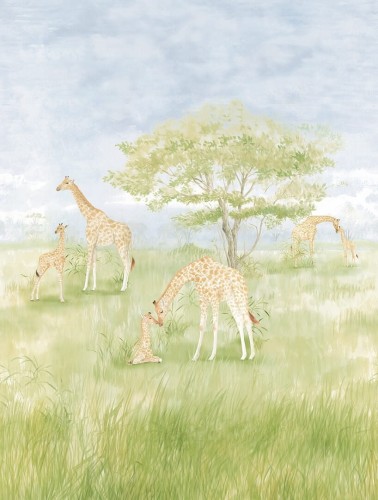 Mural żyrafy Decoprint CW6112-2 Herd of Giraffes Cute Walls