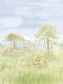 Mural zwierzęta sawanny Decoprint CW6113-2 Safari Park Cute Walls