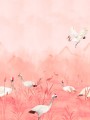 Mural żurawie Decoprint CW6150-1 Crane Dance Meadow Cute Walls